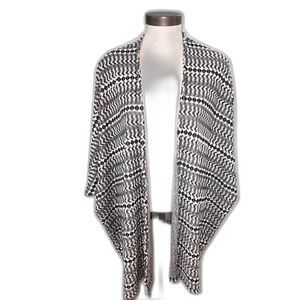 Divided Black & White Shawl Cardigan Size M